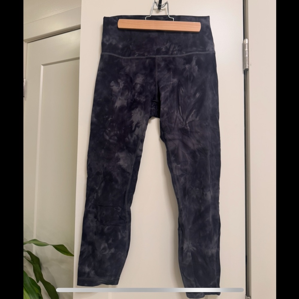 Lululemon Align HR Pant 23" in Diamond Dye Pitch Grey / Graphite Grey, Size 8